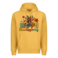 Mustard happy thanksgiving Premium Hoodie - CowGirlArtShop