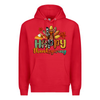 Red happy thanksgiving Premium Hoodie - CowGirlArtShop