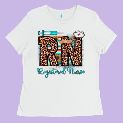 Rn Registered Nurse Ladies Tee Designed By Jahusdesignshop