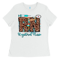 White rn registered nurse Ladies Tee - JahusDesignShop