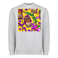 Mardi Gras Gnomies Seamless Pattern Heavyweight Sweatshirt | Teevron