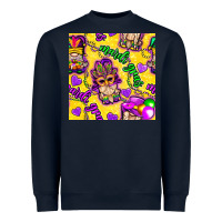 Navy Mardi gras gnomies seamless pattern Heavyweight Sweatshirt - BundleAndBundleShop