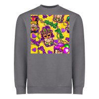 Storm Mardi gras gnomies seamless pattern Heavyweight Sweatshirt - BundleAndBundleShop