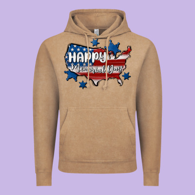 Happy Memorial Day Usa Vintage Hoodie Designed By Maliassmallbusiness