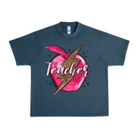 Midnight Navy teacher lightning bolt valentine s day Urban Heavy Tee - MaliasSmallBusiness