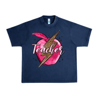 Navy teacher lightning bolt valentine s day Urban Heavy Tee - MaliasSmallBusiness