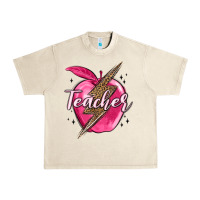Sandshell teacher lightning bolt valentine s day Urban Heavy Tee - MaliasSmallBusiness