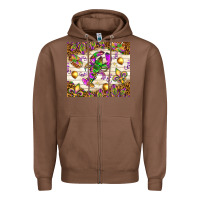 Chestnut Mardi Gras with crab Zipper Hoodie - NancyCooperArtShop