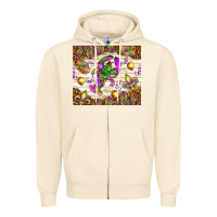 Sandshell Mardi Gras with crab Zipper Hoodie - NancyCooperArtShop
