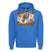 True Royal Mardi Gras with crab Zipper Hoodie - NancyCooperArtShop