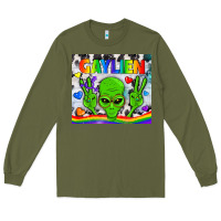 Army Green LGBTQ Gaylien Tumbler Long Sleeve Tee - BundleAndBundleShop