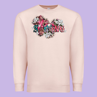 Strong Cancer Awareness 12 Inches 300 Dpi Premium Sweatshirt Designed By Cowgirlartshop