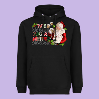 We Whiskey You A Merry Christmas Heavyweight Hoodie Designed By Cowgirlartshop