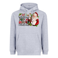 Heather Grey we whiskey you a merry christmas Heavyweight Hoodie - CowGirlArtShop