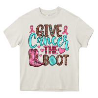 Cream give cancer the boot Heavy Core Tee - JahusDesignShop