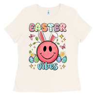 Bone easter vibes smiley face Ladies Tee - Artiststas