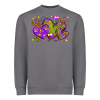 Storm Mardi Gras Hearts Heavyweight Sweatshirt - BundleAndBundleShop
