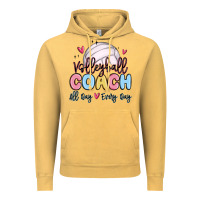 Vintage Mustard volleyball coach all day every day Vintage Hoodie - MaliasSmallBusiness