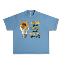 Pebble Blue break your limits Urban Heavy Tee - MaliasSmallBusiness