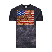 Cloud Black American flag leopard sunflower Vintage Tee - JahusDesignShop