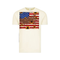 Vintage Arctic American flag leopard sunflower Vintage Tee - JahusDesignShop