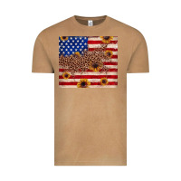 Vintage Camel American flag leopard sunflower Vintage Tee - JahusDesignShop