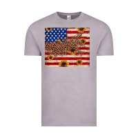 Vintage Zinc American flag leopard sunflower Vintage Tee - JahusDesignShop