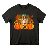 Asphalt fall scarecrow with pumpkins Heavy Core Tee - Artiststas