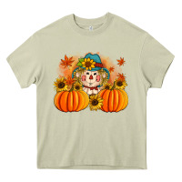 Fall Scarecrow With Pumpkins Heavy Core Tee | Teevron