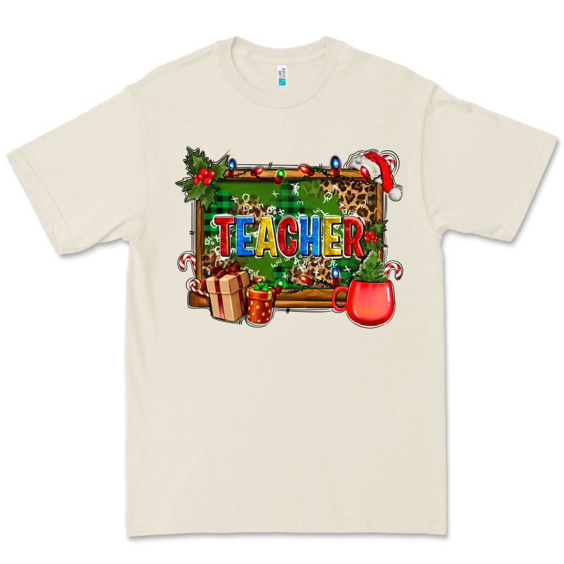 Christmas Teacher And Coffe Cup With Board Premium Tee by AdoDesignShop | Teevron