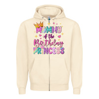 Sandshell mommy of the birthday princess Zipper Hoodie - NancyCooperArtShop