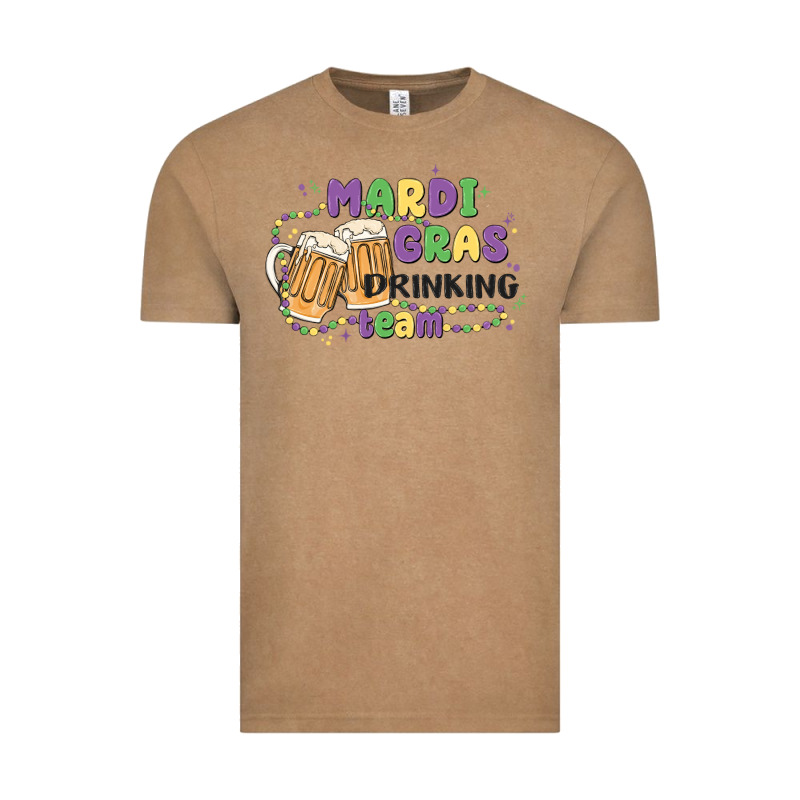 Mardi Gras Drinking Team Vintage Tee by MaliasSmallBusiness | Teevron
