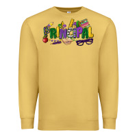 Antique Gold principal mardi gras cowgirl Premium Sweatshirt - CowGirlArtShop