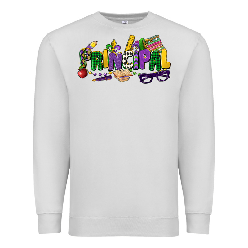 Principal Mardi Gras Cowgirl Premium Sweatshirt by CowGirlArtShop | Teevron