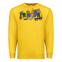 Lemon principal mardi gras cowgirl Premium Sweatshirt - CowGirlArtShop