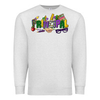 Oatmeal Heather principal mardi gras cowgirl Premium Sweatshirt - CowGirlArtShop
