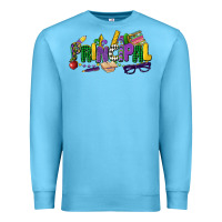 Ocean Blue principal mardi gras cowgirl Premium Sweatshirt - CowGirlArtShop