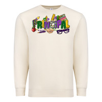 Sandshell principal mardi gras cowgirl Premium Sweatshirt - CowGirlArtShop