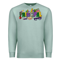 Seafoam principal mardi gras cowgirl Premium Sweatshirt - CowGirlArtShop