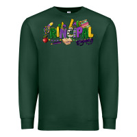 Sports Green principal mardi gras cowgirl Premium Sweatshirt - CowGirlArtShop