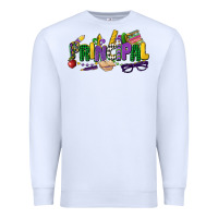 White principal mardi gras cowgirl Premium Sweatshirt - CowGirlArtShop