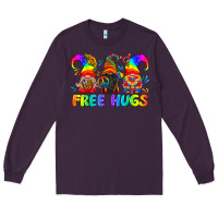 Plum LGBTQ Free Hugs Gnomes Long Sleeve Tee - BundleAndBundleShop