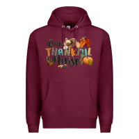 Burgundy one thankful nurse Premium Hoodie - CowGirlArtShop