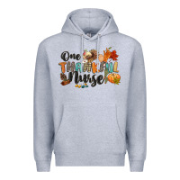 Heather Grey one thankful nurse Premium Hoodie - CowGirlArtShop