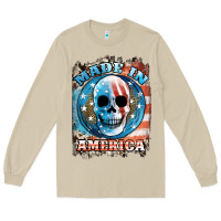 Mushroom made in america skull Long Sleeve Tee - JahusDesignShop