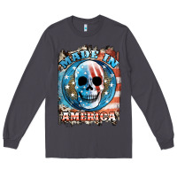 Smoke made in america skull Long Sleeve Tee - JahusDesignShop