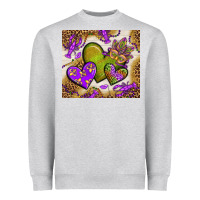 Heather Grey mardi gras hearts tumbler bbs Heavyweight Sweatshirt - BundleAndBundleShop