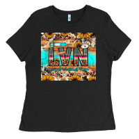 Black lvn licensed vocational nurse Ladies Tee - JahusDesignShop