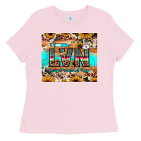 Bubblegum Pink lvn licensed vocational nurse Ladies Tee - JahusDesignShop