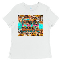 White lvn licensed vocational nurse Ladies Tee - JahusDesignShop